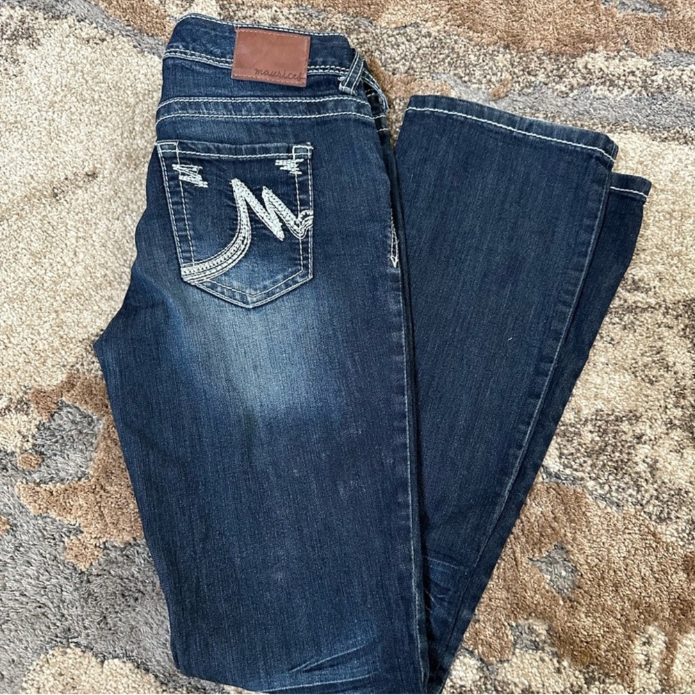 Maurices Dark Blue Jeans Size 3/4